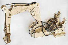 Кран манипулятор, роборука, гидравлический, конструктор деревянный 3D купить